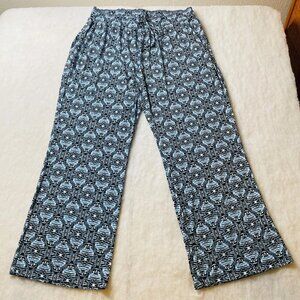 Company By Ellen Tracy Womens Labyrinth Abstract Print Wide Leg Pants Size 2XL